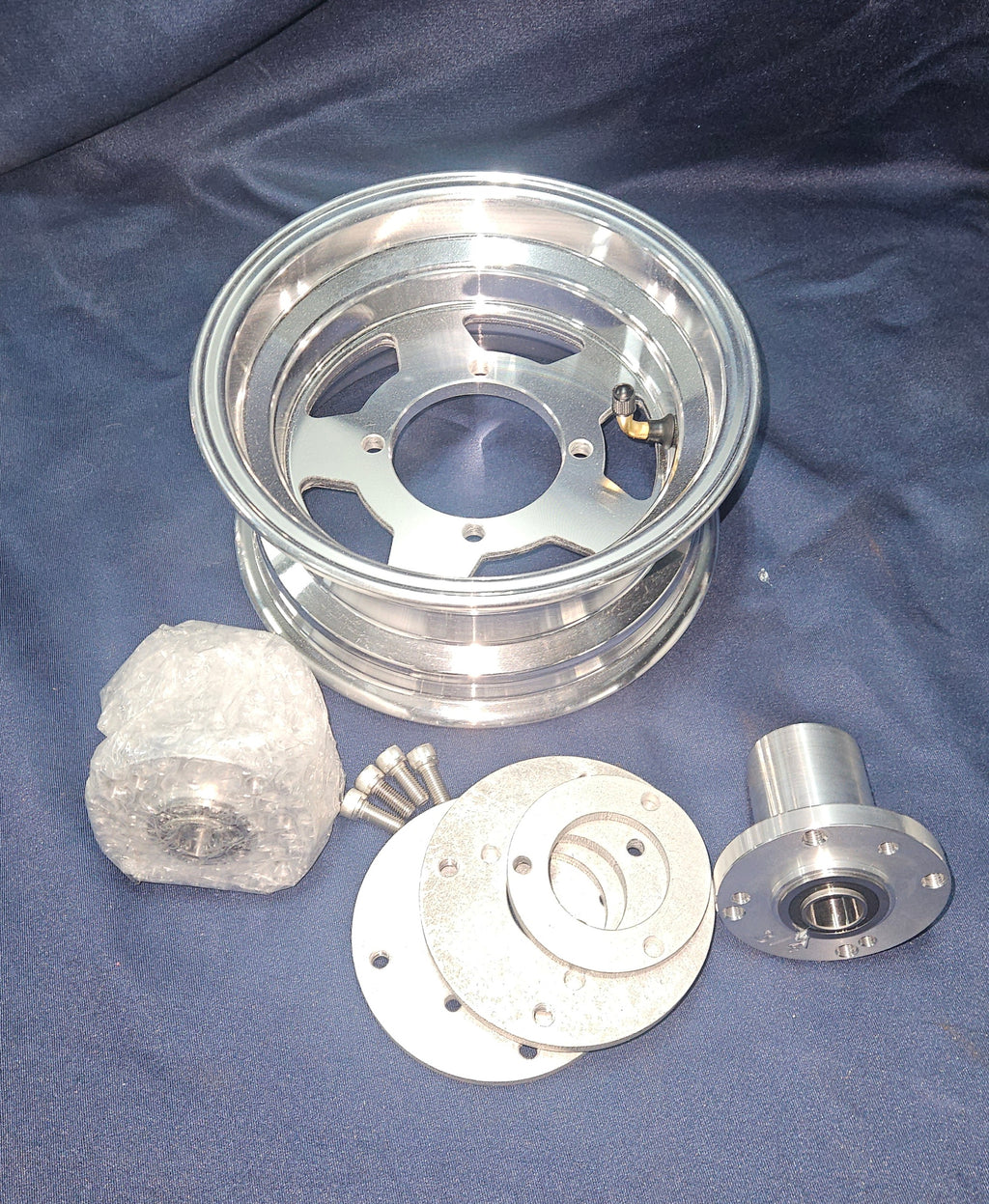 Cast Aluminum Slotted Wheels with Douglas Billet Hubs and Adapterster