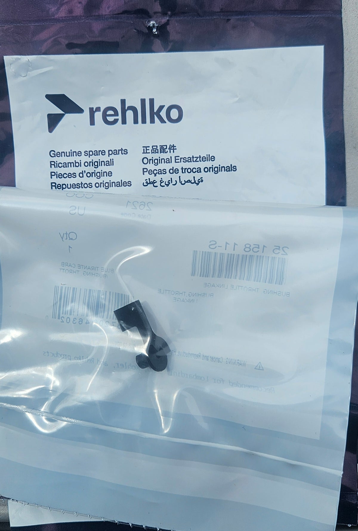 Kohler (Rehlko) Plastic Throttle Linkage Bushing