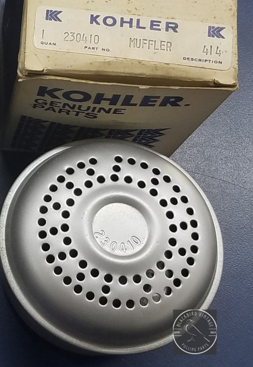 ORIGINAL Kohler 230410 SILVER Muffler NOS