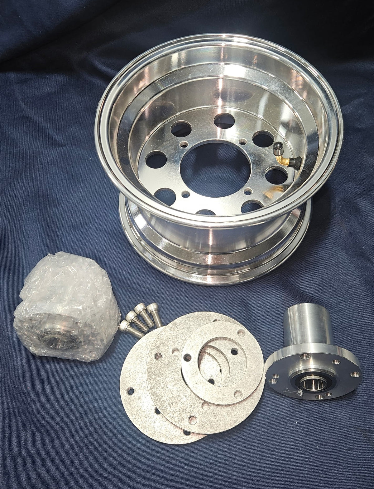 Cast Alunimum 8x5 With V61 Tires Adapter Plates Hubs