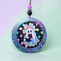Iridescent Ghost with Black Cat Freshie
