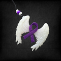 Purple Ribbon Awareness With Wings Freshie