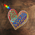 Rainbow Leopard Print Heart Freshie
