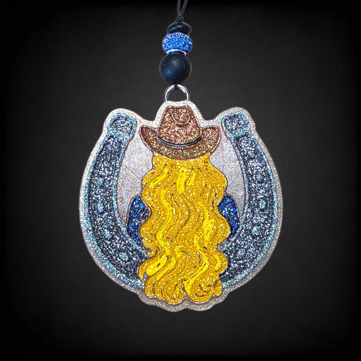 Cowgirl Horseshoe Painted Freshie