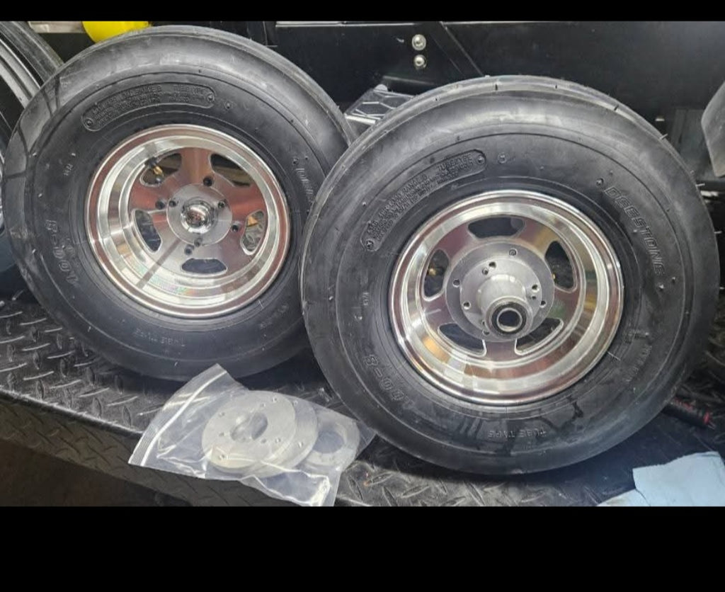 Cast Aluminum Slotted Wheels with Douglas Billet Hubs and Adapterster