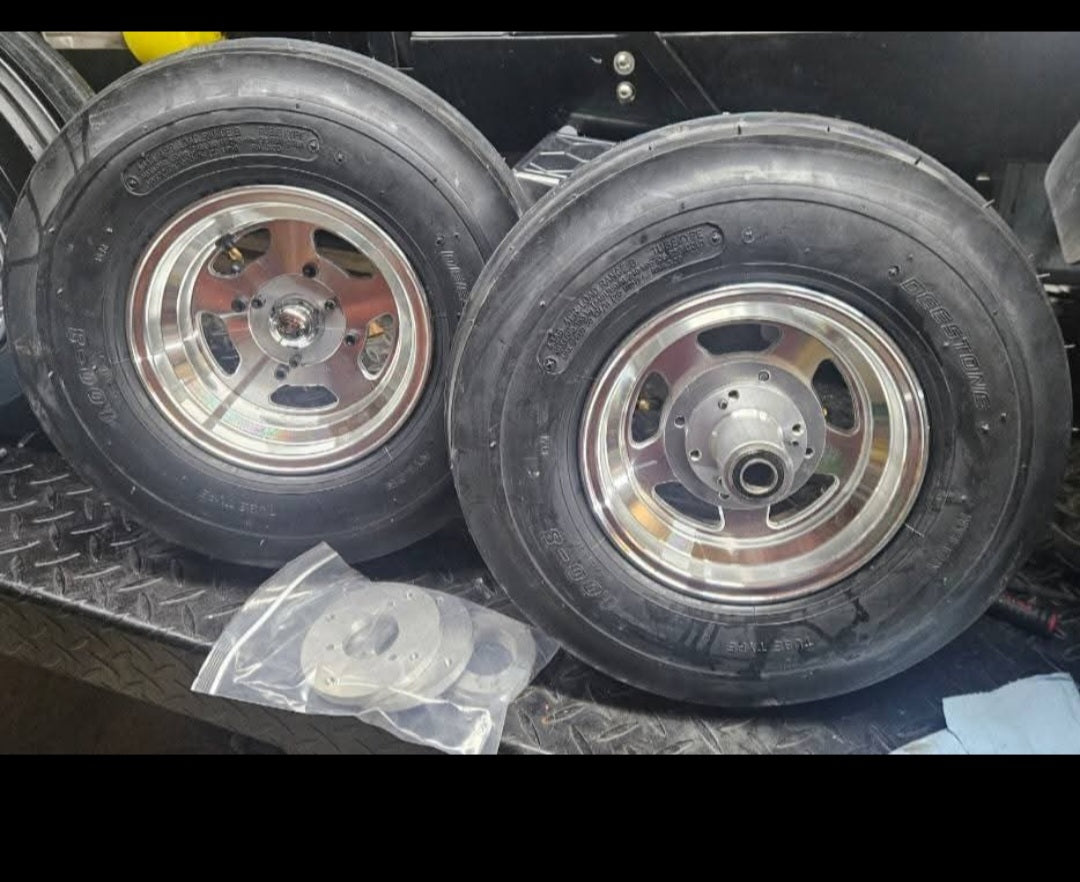 Cast Aluminum Slotted Wheels with Douglas Billet Hubs and Adapterster
