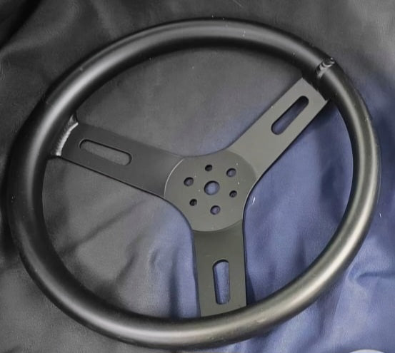Aluminum Black 12 Inch Steering Wheel