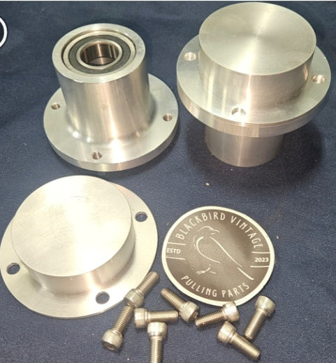 Cast Aluminum 3.5x8 wheels with Premium Hubs-NO TIRES