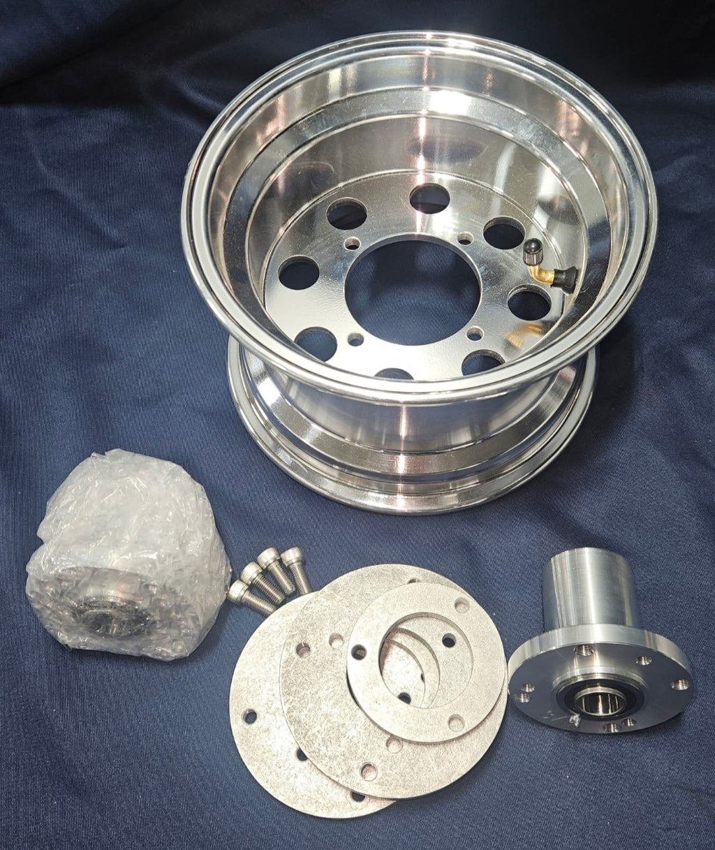 Cast Alunimum 8x5 With V61 Tires Adapter Plates Hubs